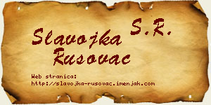 Slavojka Rusovac vizit kartica
